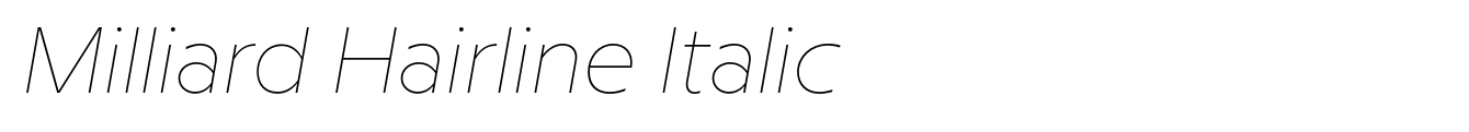 Milliard Hairline Italic image